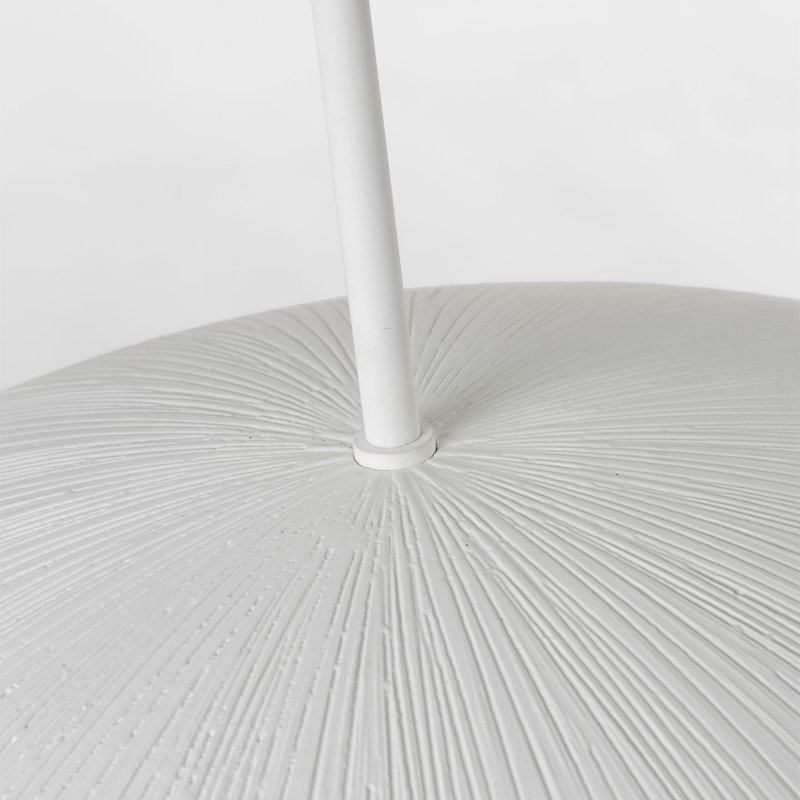 Kelly Wearstler Utopia Sculpted Pendant with White Glass, Plaster White, 53.25" H x 30" W x 30" D