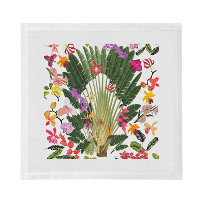 Fantasy Tropical Hemstitch 22" Linen/Cotton Blend Napkin