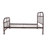 Annabelle Platform Bed Vintage Open Frame, Industrial Pipe Cast with Copper Handbrush Accent-1545292373