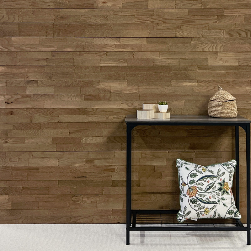  Panneau mural en bois franc rustique 4,25 "x 72", Brun campagnard