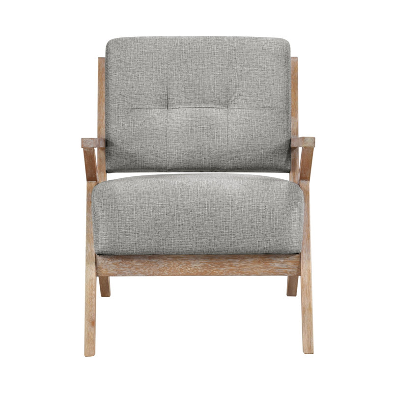 Chaise d'appoint moderne avec dossier capitonné 1pc, Gris