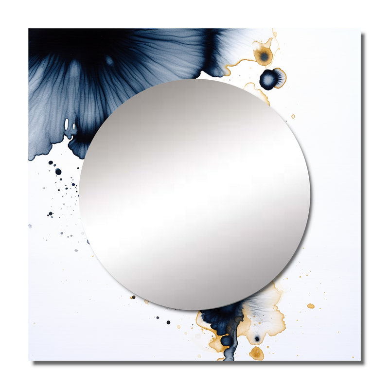 Neecy - Abstract Square Mirror Wall Decor For Bedroom, 23" x 23"
