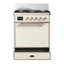 Majestic III Series 30 Inch Dual Fuel Range with 5 Sealed Burners in White (Liquid Propane, Burnished Trim)-178424740-178424762-178424767
