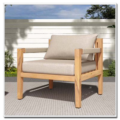 Outdoor Patio Acacia Wood Patio Armchair