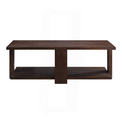 Table basse en noyer avec pieds droits