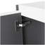 Armoire latérale de salle de bain 12 po, 2 portes à fermeture douce, conception à fixation flottante