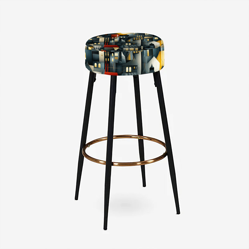 Ensemble de 2 tabourets de bar géométriques Skylines City