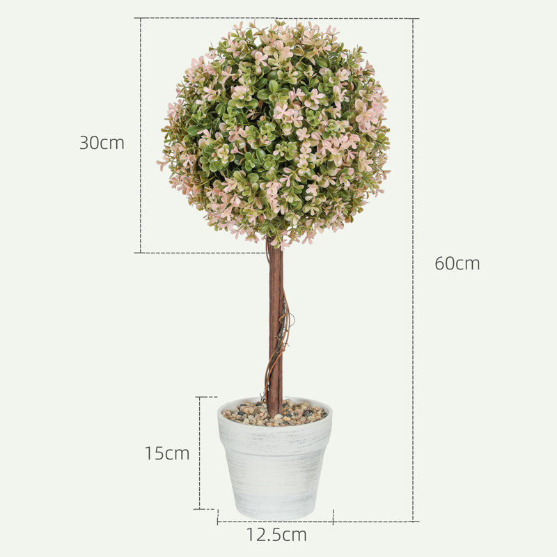 Annalynne 60cm Faux Murraya Flower Plant in Pot