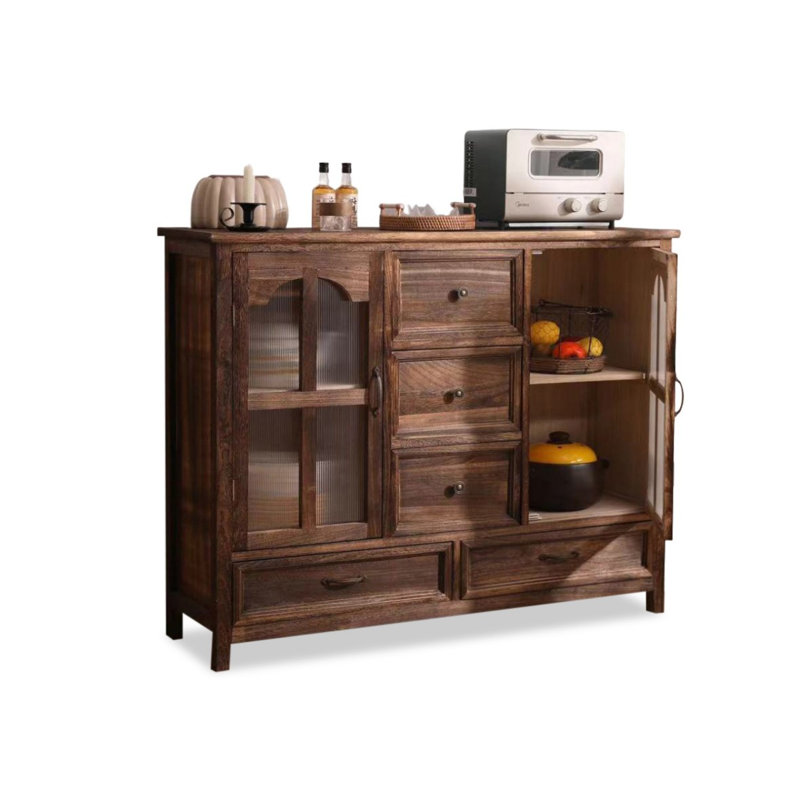 Dark Coffee Solid Wood Sideboard