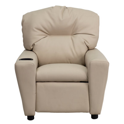 Contemporary Kids Recliner with Cup Holder