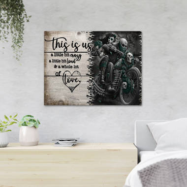 Romantic bikers Living Room Wall Decor