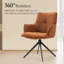 360° Swivel Dining Chairs, Modern Chenille Upholstered Armchairs With Ergonomic Back Support, Sturdy Metal Legs For Kitchen & Dining Room-787347666-787347668
