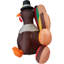 Wooden Shed Large Inflatable Turkey with Lights for Thanksgiving