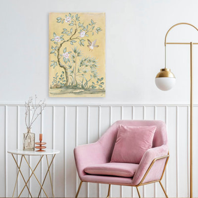 Asian Influence And Birds Spring Mural II Art