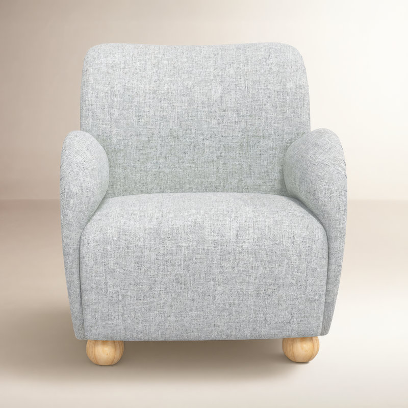 Cowen Polyester Armchair, Zuma Pumice Textured Linen