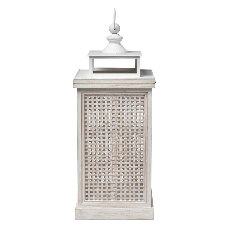 Paley Lantern - Set of 2 Weathered White