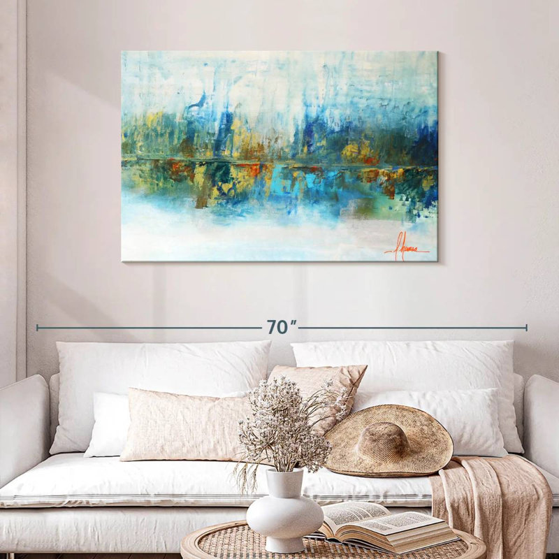Avery Aqua Azul, 30" H x 45" W