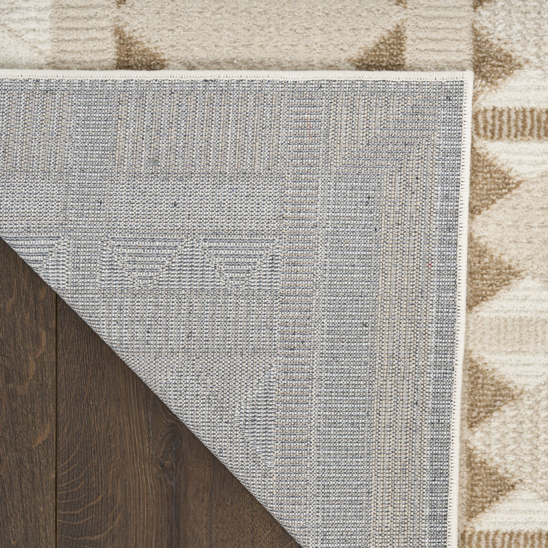 Ebern Designs Reimann Taupe Modern Indoor Rug, Rectangle 4' x 6'
