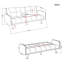 Canapé-lit inclinable convertible 74,42 po de large-1286053207
