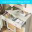 Wooden Shoe Cabinet With Rattan Doors And Drawer, 4-Tier Shoe Storage Organizer