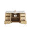 Chêne blanc Elizabeth X P 22 po D Meuble-lavabo simple avec 2 po Marbre de Carrare