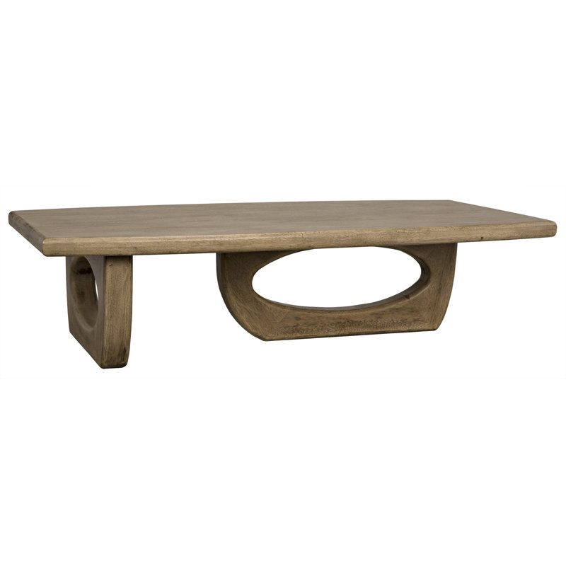 Douglas Solid Wood Coffee Table, Bleached Walnut