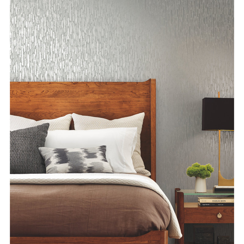 Rouleau de papier peint métallique L 26,9 pi x l 27 po, Gris / Argent