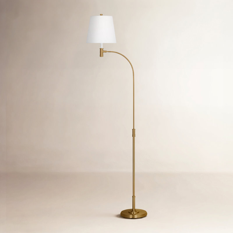 58.38'' Task Floor Lamp, Burnished Brass