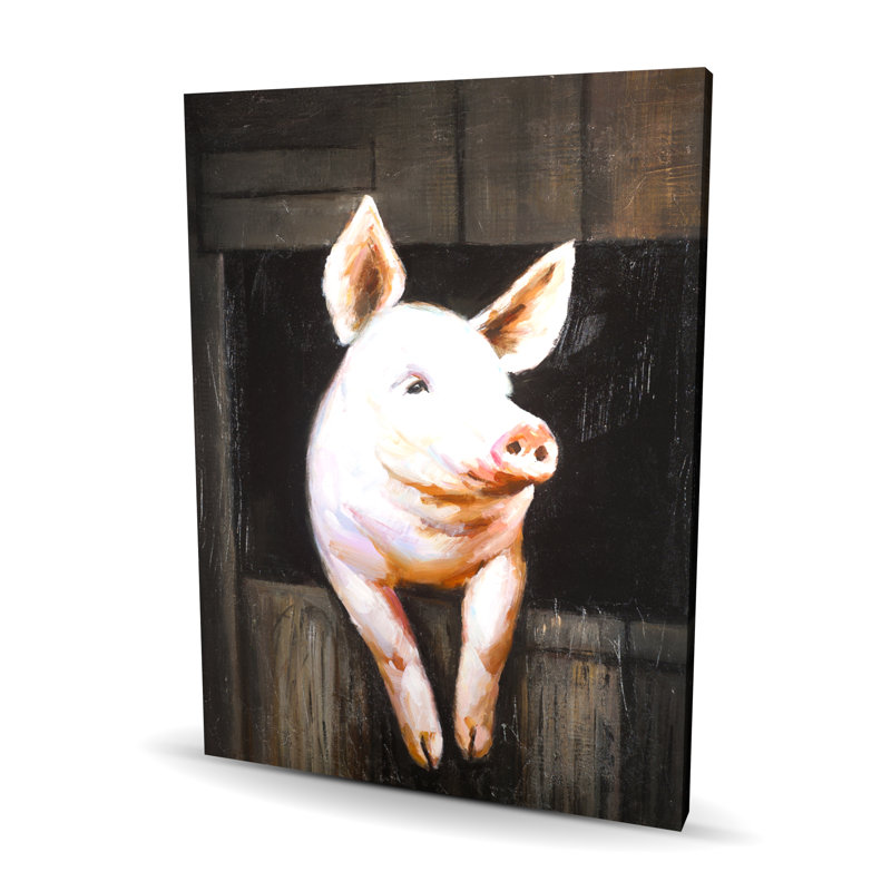 Smiling Pig - Contemporary Animals Canvas for Home Decor