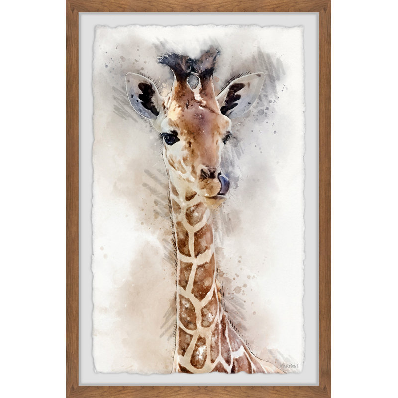 Giraffe Charm by Marmont Hill - Single Picture Frame Painting, 61cm H x 41cm W