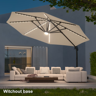 Beveridge  11' Solar LED Cantilever Umbrella