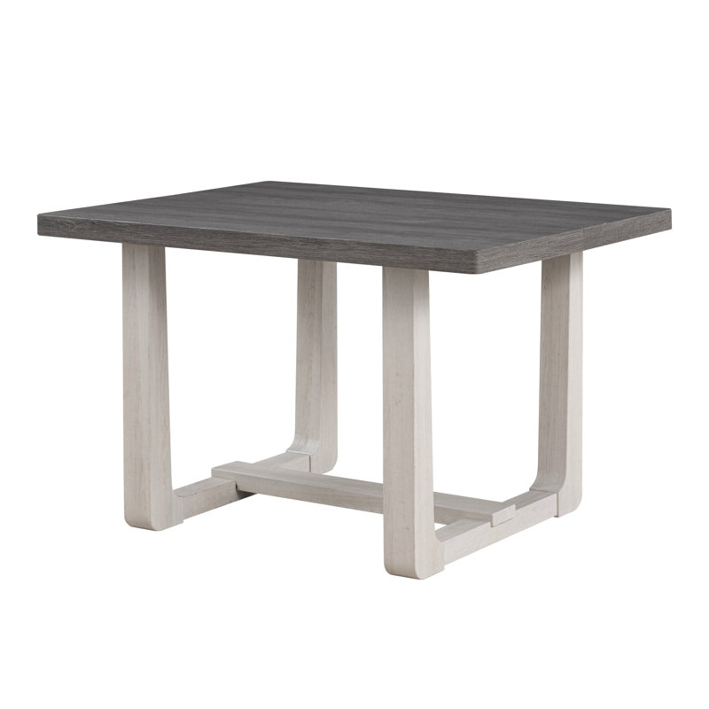 Table de salle à manger Benson, Gris / Blanc