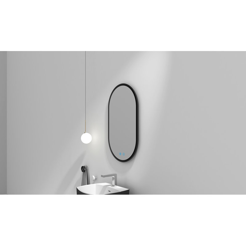 Miroir rétroéclairé à DEL Bengale II, Noir