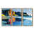 Toile avec cadre flottant or