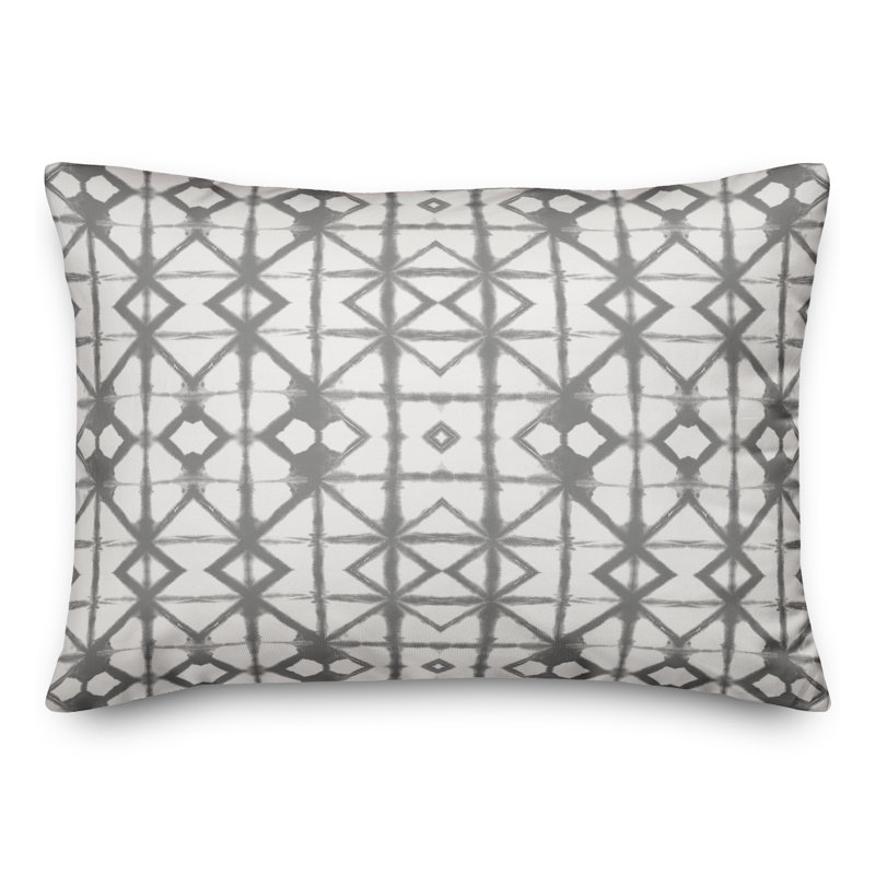 Housse et insert de coussin d'extérieur, 14" x 20", Gris, Forme rectangulaire