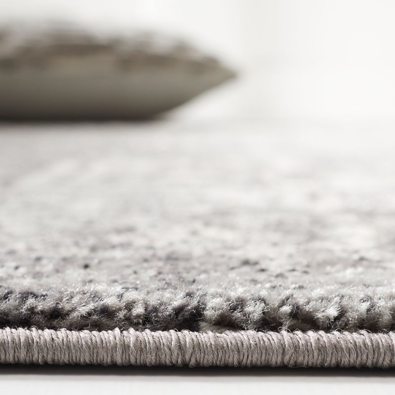 Oriental Area Rug, Grey/Ivory, Rectangle 155 x 229 cm