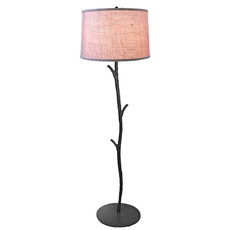 52'' Black Traditional Floor Lamp