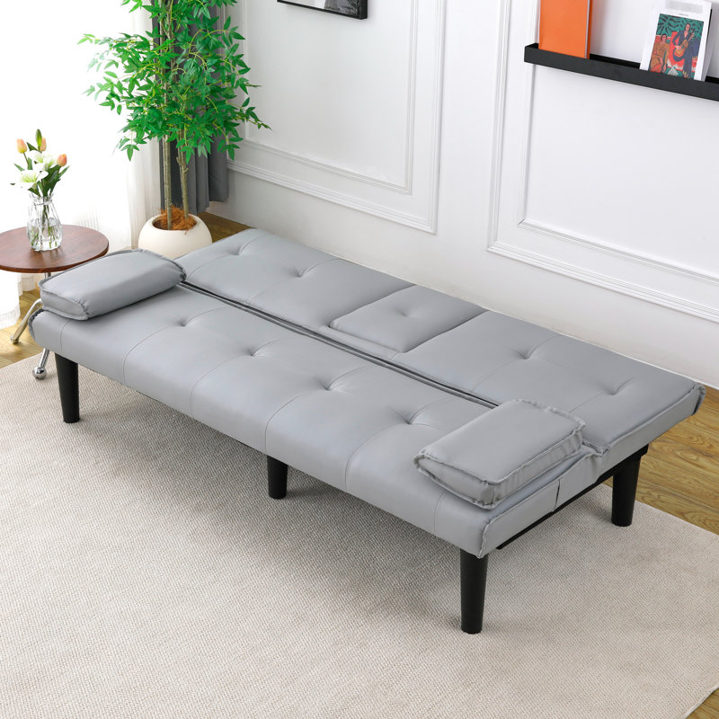 Gray 67 - Inch Bed With One Click Transformation And Cup Holder For Compact Dorm Spaces Gray, Inch, , Bed, Transformation, Dormitory Use