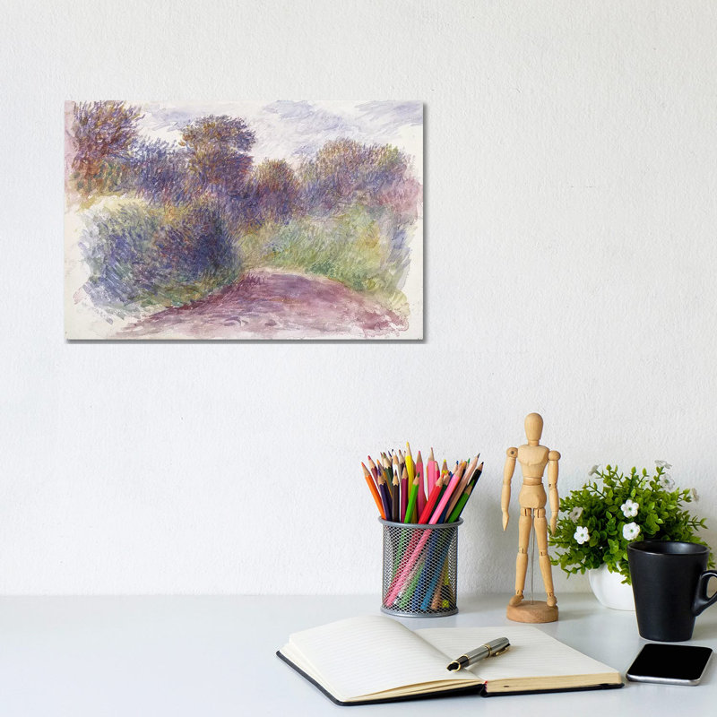 Country Lane by Pierre-Auguste Renoir - Wrapped Canvas Gallery-Wrapped Canvas Giclée, 20.32 cm H x 30.48 cm W
