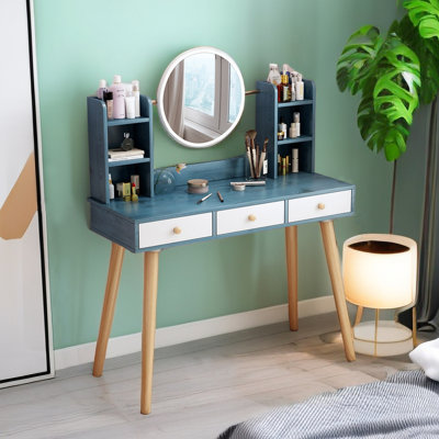 Bureau de coiffeuse Fashion avec miroir et lumières pour miroir de maquillage