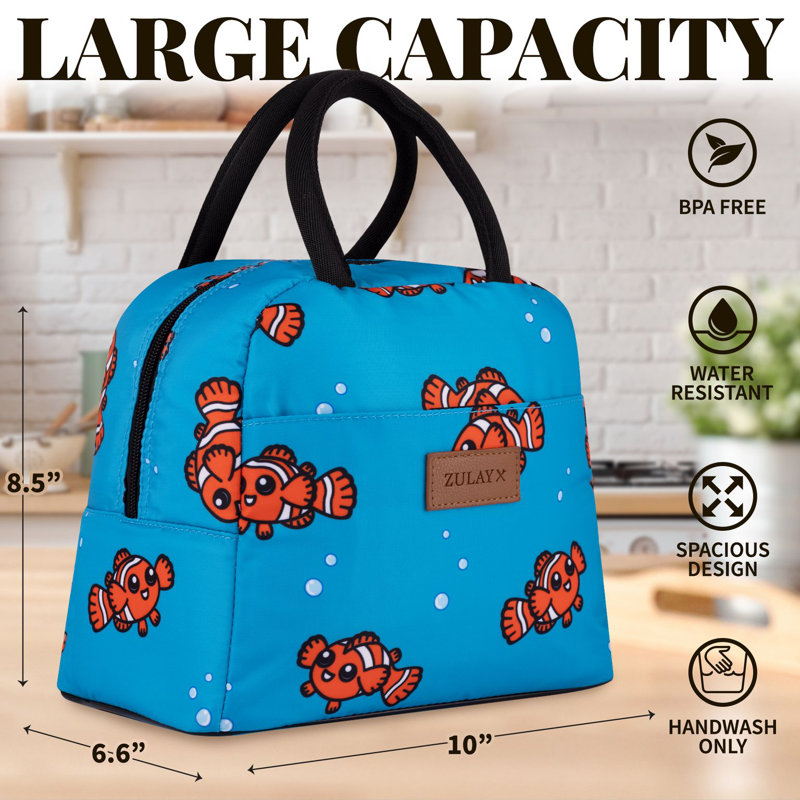 Zulay Kitchen Reusable Insulated Lunch Tote Bag