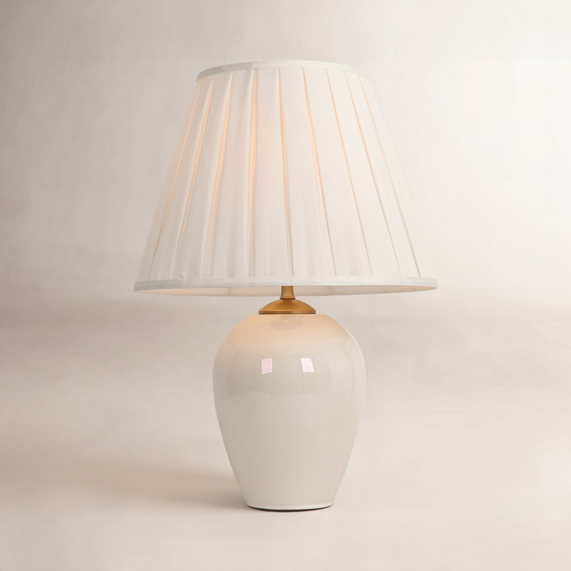Lampe de table plissée 1 lumière Ravenna, Blanc