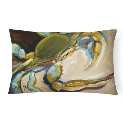 Coussin intérieur/extérieur moderne bleu crabe