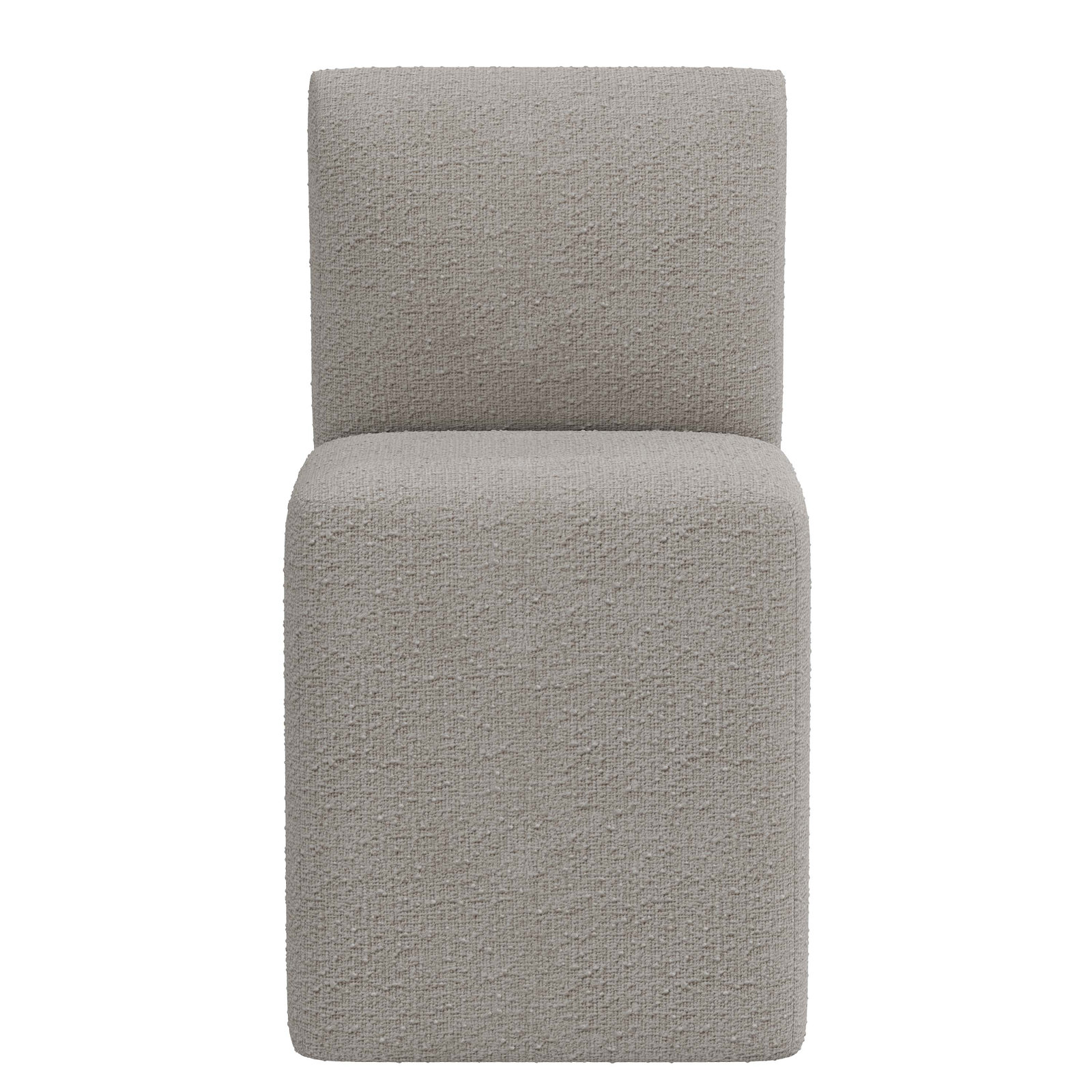 Mendy Upholstered Parsons Chair, Classic Elephant Boucle