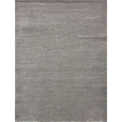 Hand Knotted Area Rug in Silver