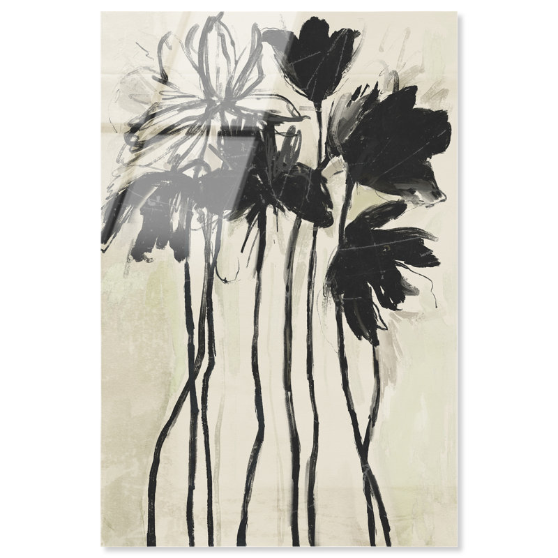 Flower Abstract Studio High-Gloss Frameless Acrylic Glass Wall Art Floral & Botanical Print by Oliver Gal, Ready to Hang, 10 x 15