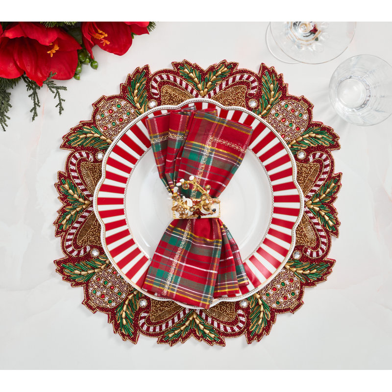 Candy Cane Bow Placemat