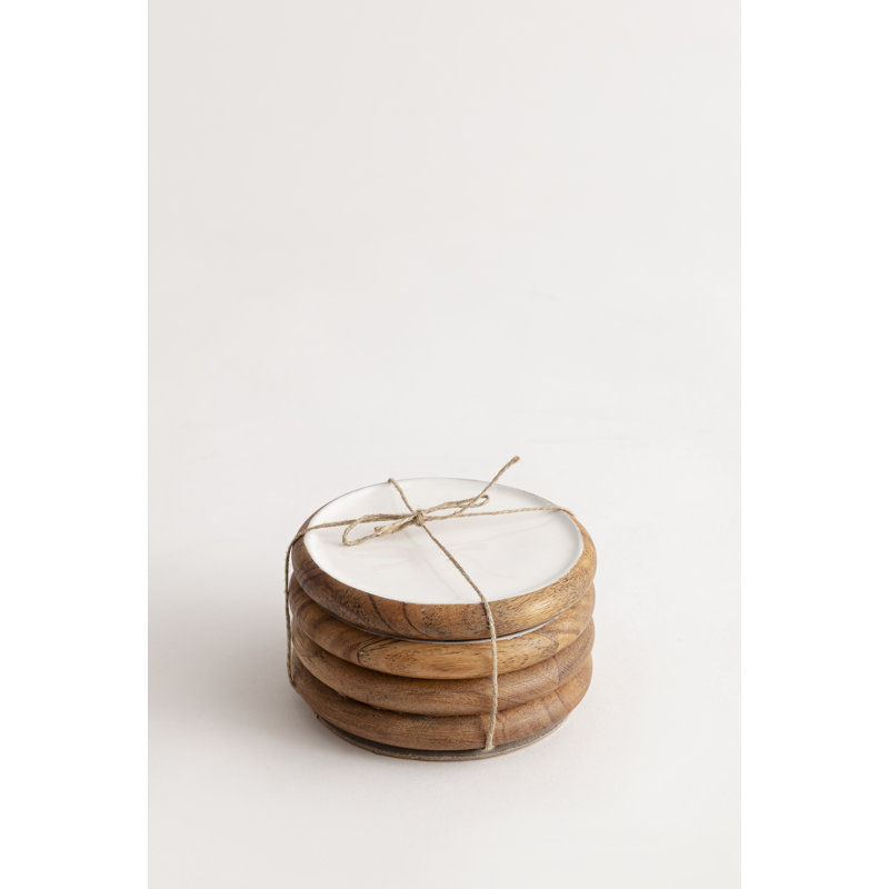 Ensemble de 4 sous-verres blancs