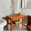 2 Tier Bamboo Side Table Shower Stool