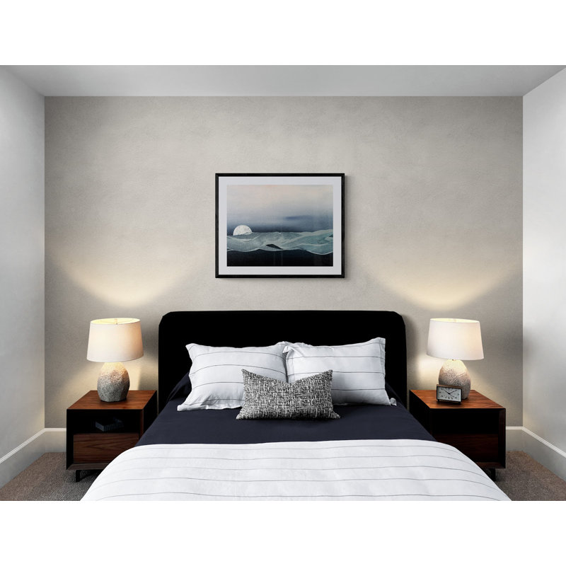 Moon Print by Novi Lim, Black Framed Paper, 24" H x 30" W